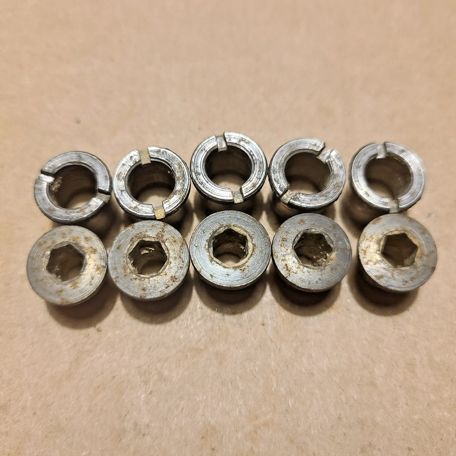 Vintage Nervar Chainring Bolts & Nuts Set of 5 Double Crankset Motobecane French