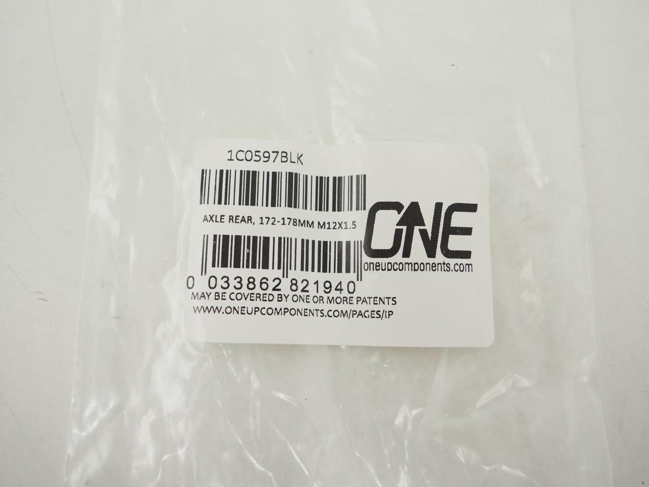 NEW! OneUp Rear Mountain Bike Axle 174-180mm M12x1.75 Black