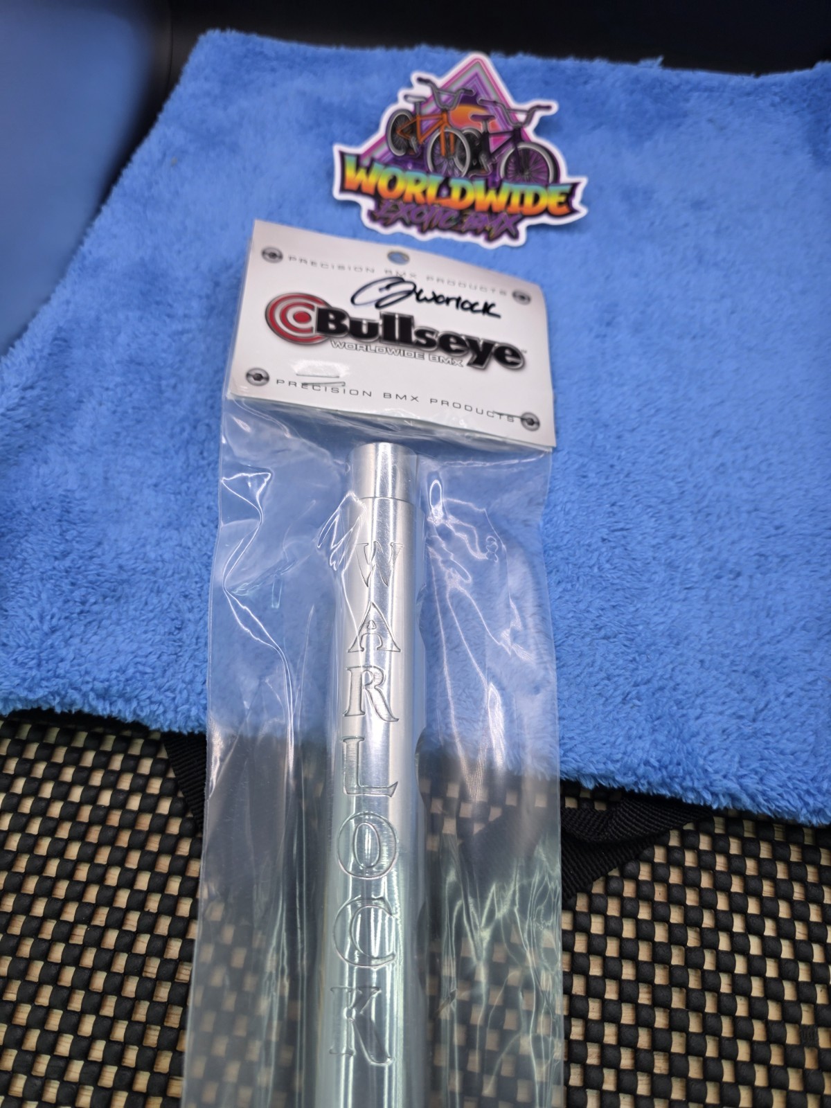 BULLSEYE 🎯 Warlock Signed Limited Edition BMX Seatpost Gt Haro Se Bikes Hutch
