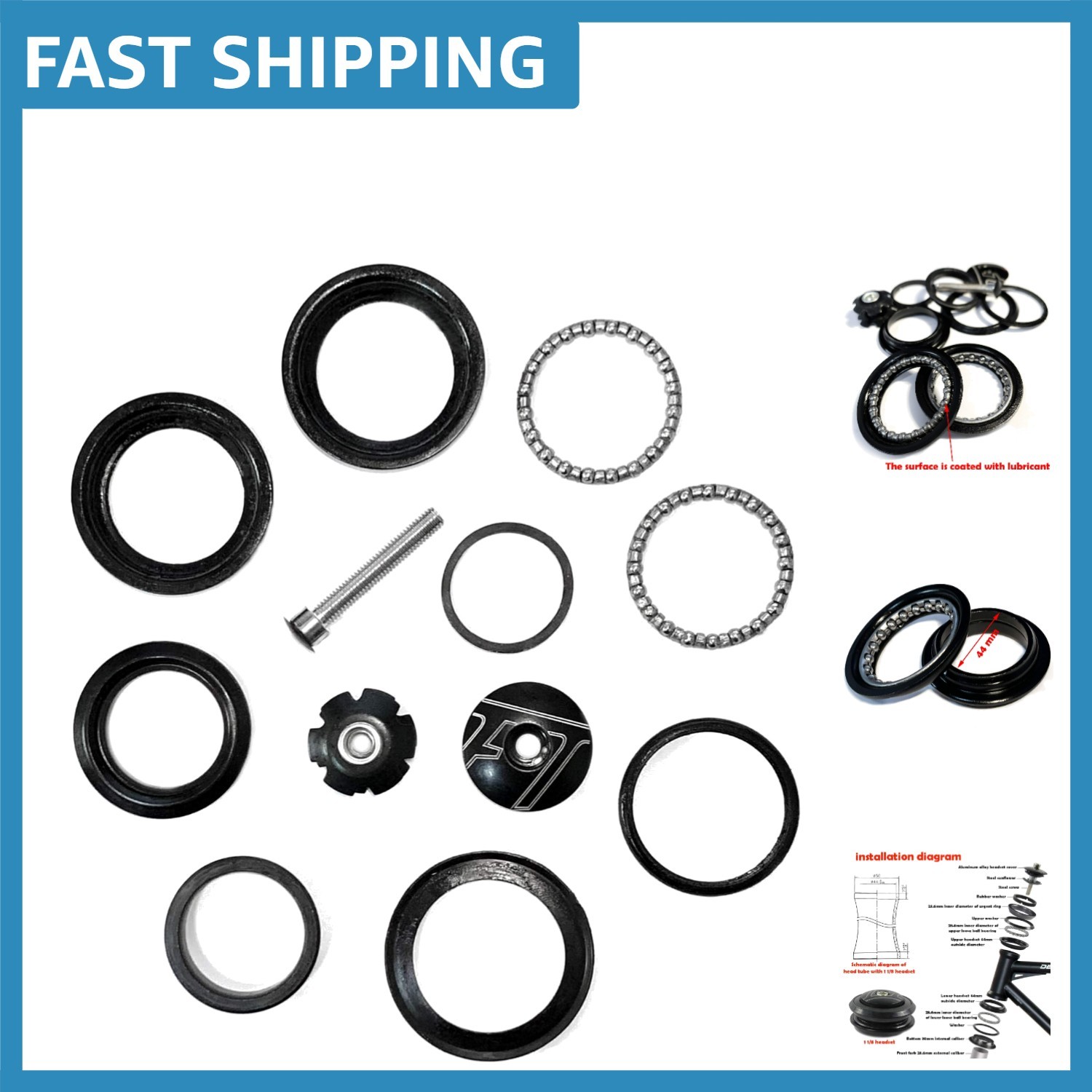 Advanced 1-1/8″ Headset Top Cap Bearings – Steel Forged for Superior Strength