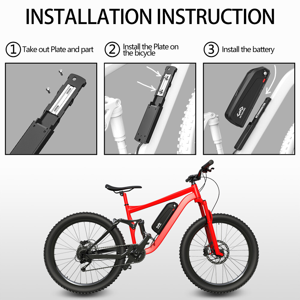 36V 48V 52V 60V 10Ah 20Ah 25Ah Ebike Battery Lithium Electric Bicycle Battery