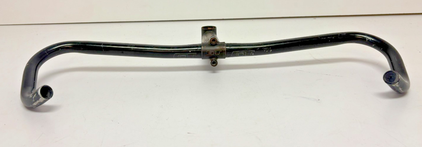Vintage 1990s GT 560mm C-C Aluminum Bullhorn Handlbar & GT 140mm CrMo Stem