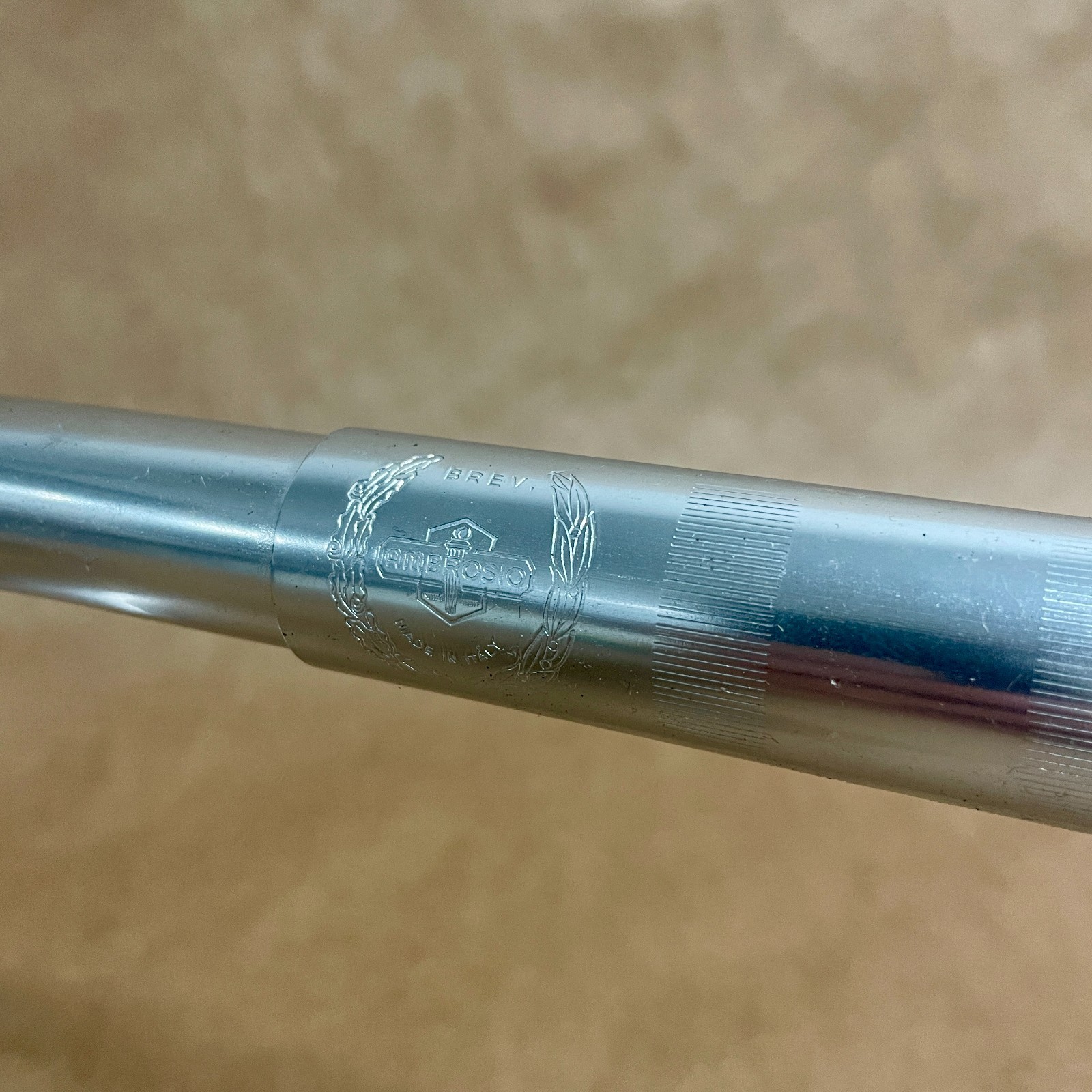 NOS 41cm Ambrosio 13 Volte Campione del Mondo Aluminum Handlebars 26.4mm Clamp