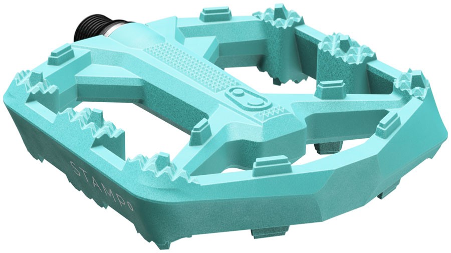 Crankbrothers Stamp 0 Pedals – Platform, Composite, 9/16″, Turquoise, Small