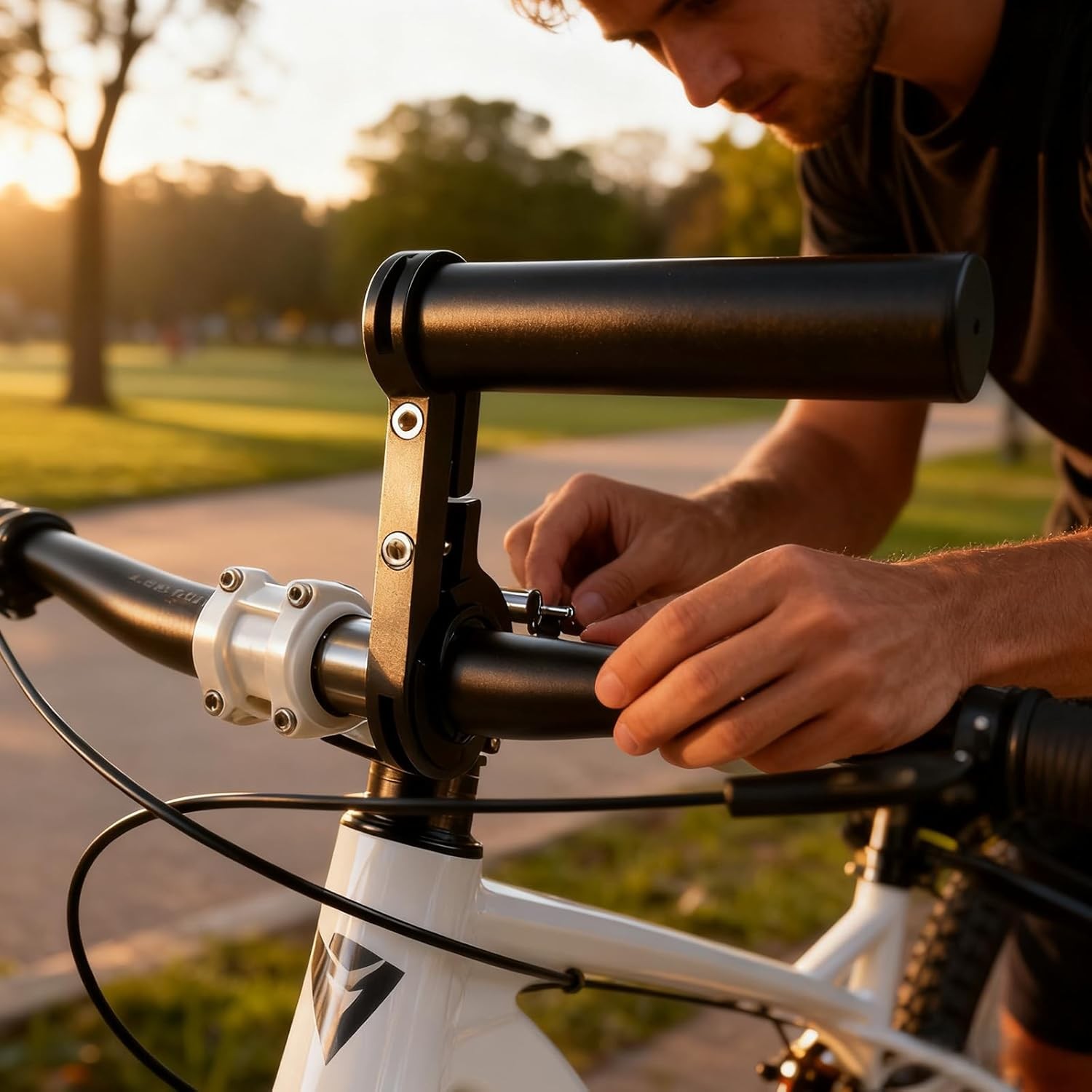 Bike Handlebar Extender – 4in Aluminum Alloy Handlebar Extension with Single Mou