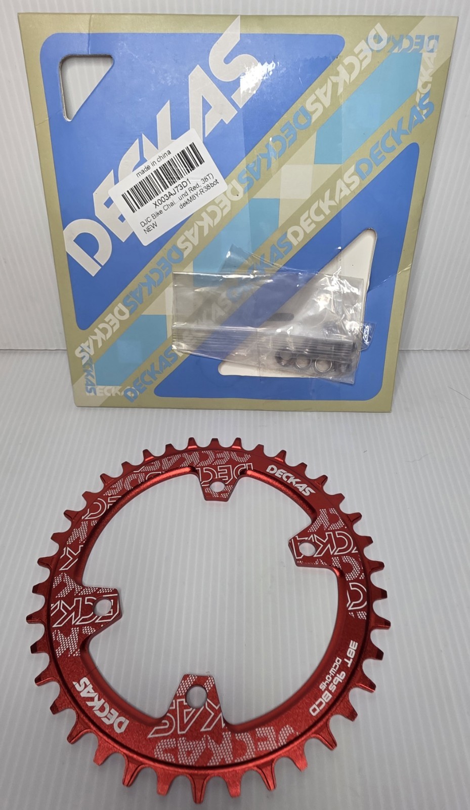 Deckas ROUND 38T 96SH Bicycle Bike Chainring Sprocket – Red New