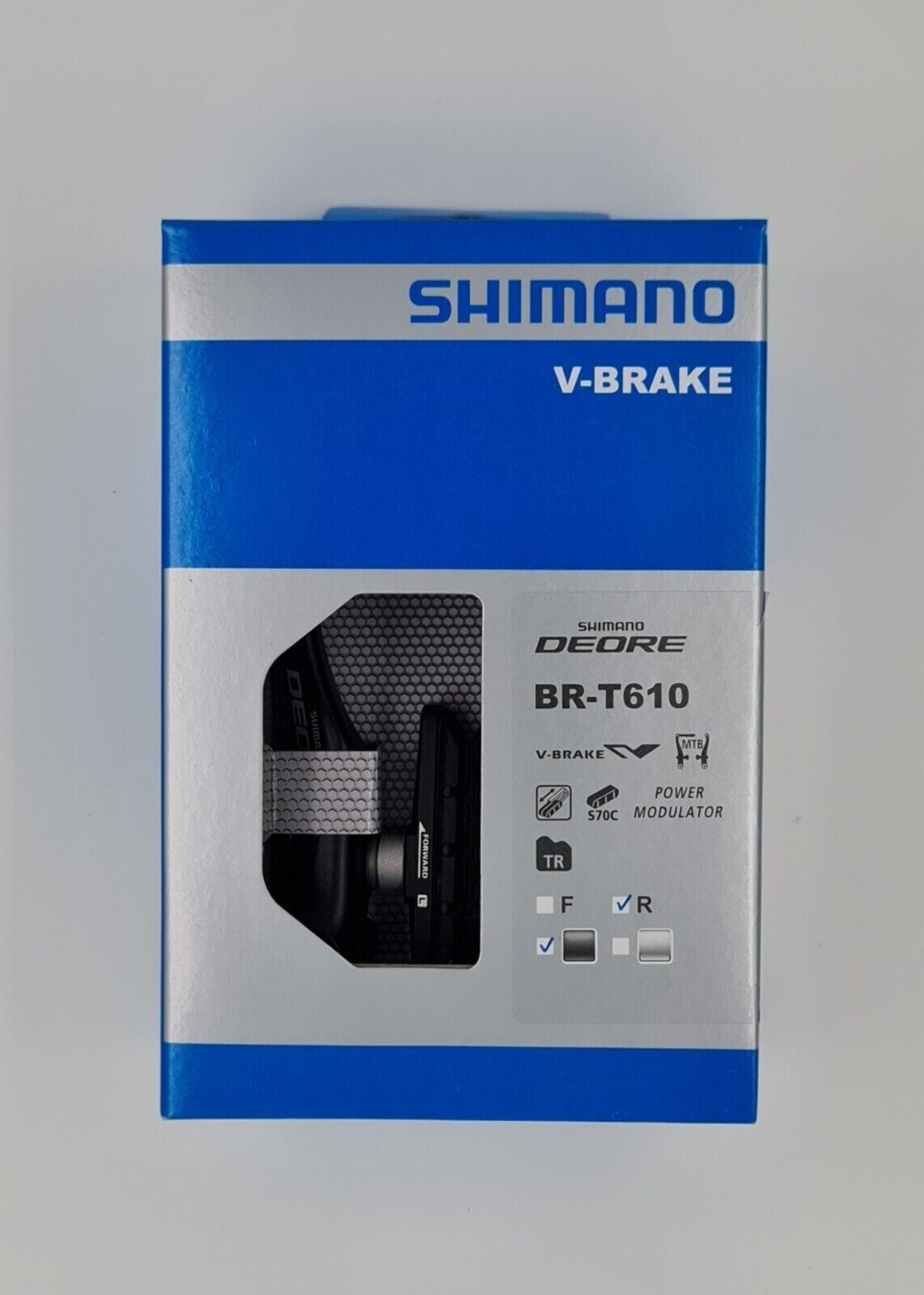 Shimano V-Brake Brake Set Levers Deore BL-T611 BR-T 610 with Cable Sleeve Black