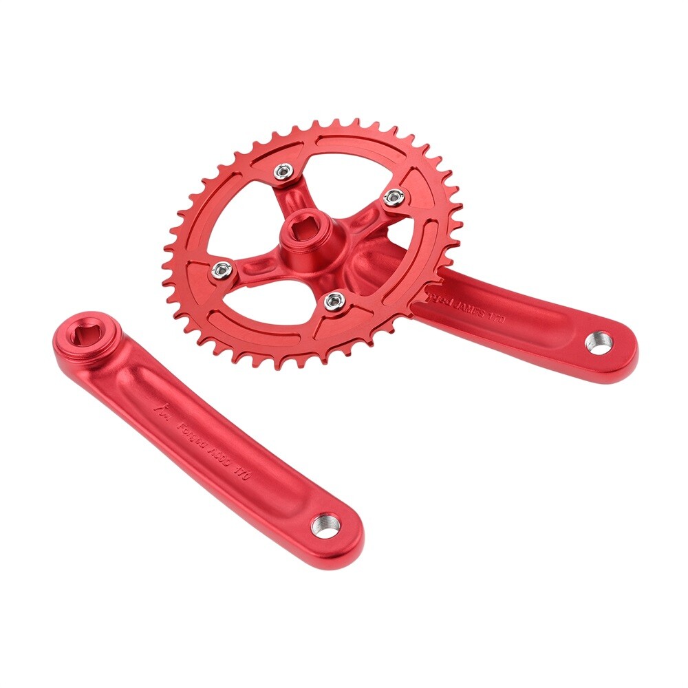 42T MTB Bicycle Crankset Bottom Bracket Aluminum Alloy 104BCD Chainring Red