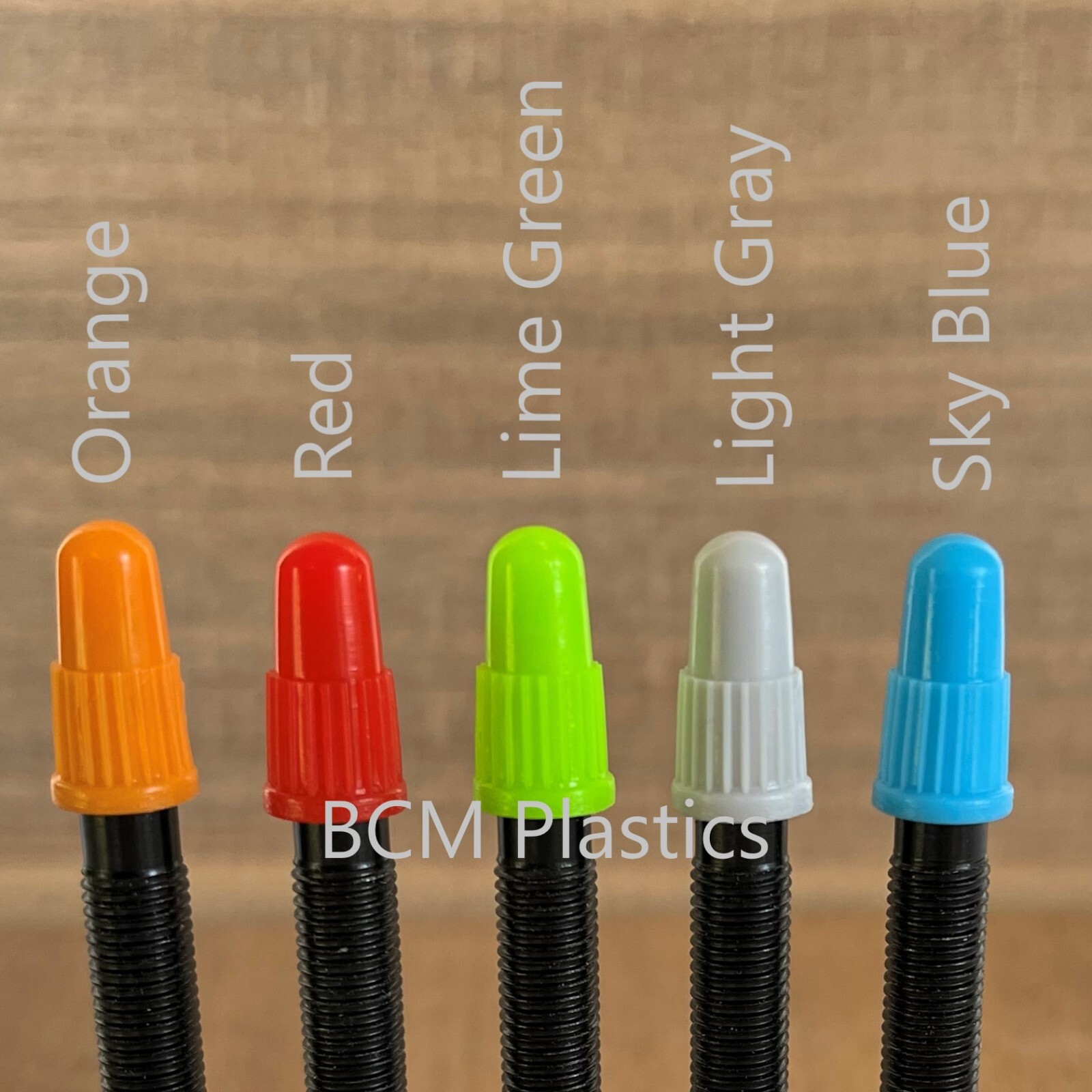 The Original BCM Plastic Colored Presta Valve Caps / 10 Dust Caps /Multi Variety