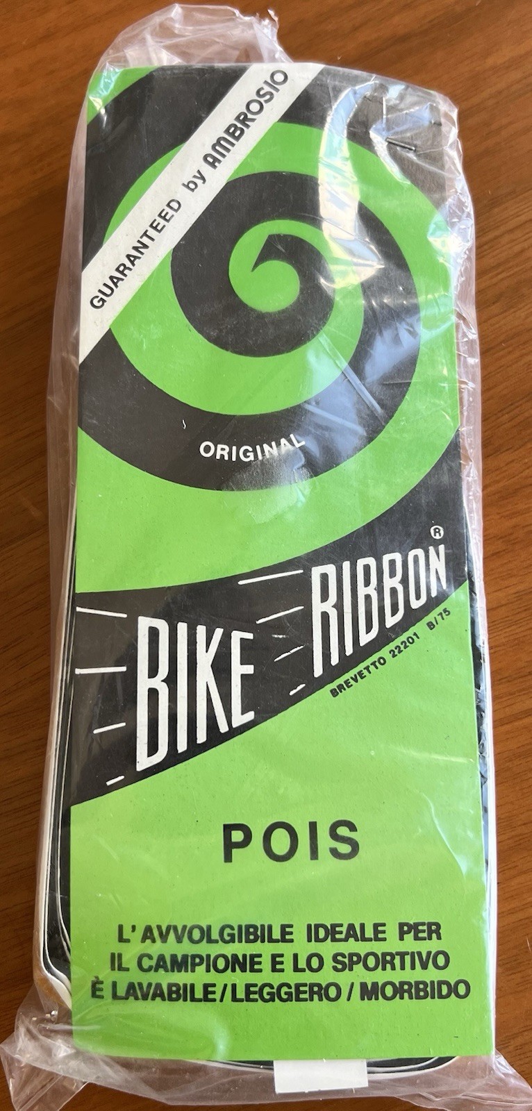 NEW/NOS Vintage Ambrosio Bike Ribbon Handlebar Tape – Black/White Polka Dot