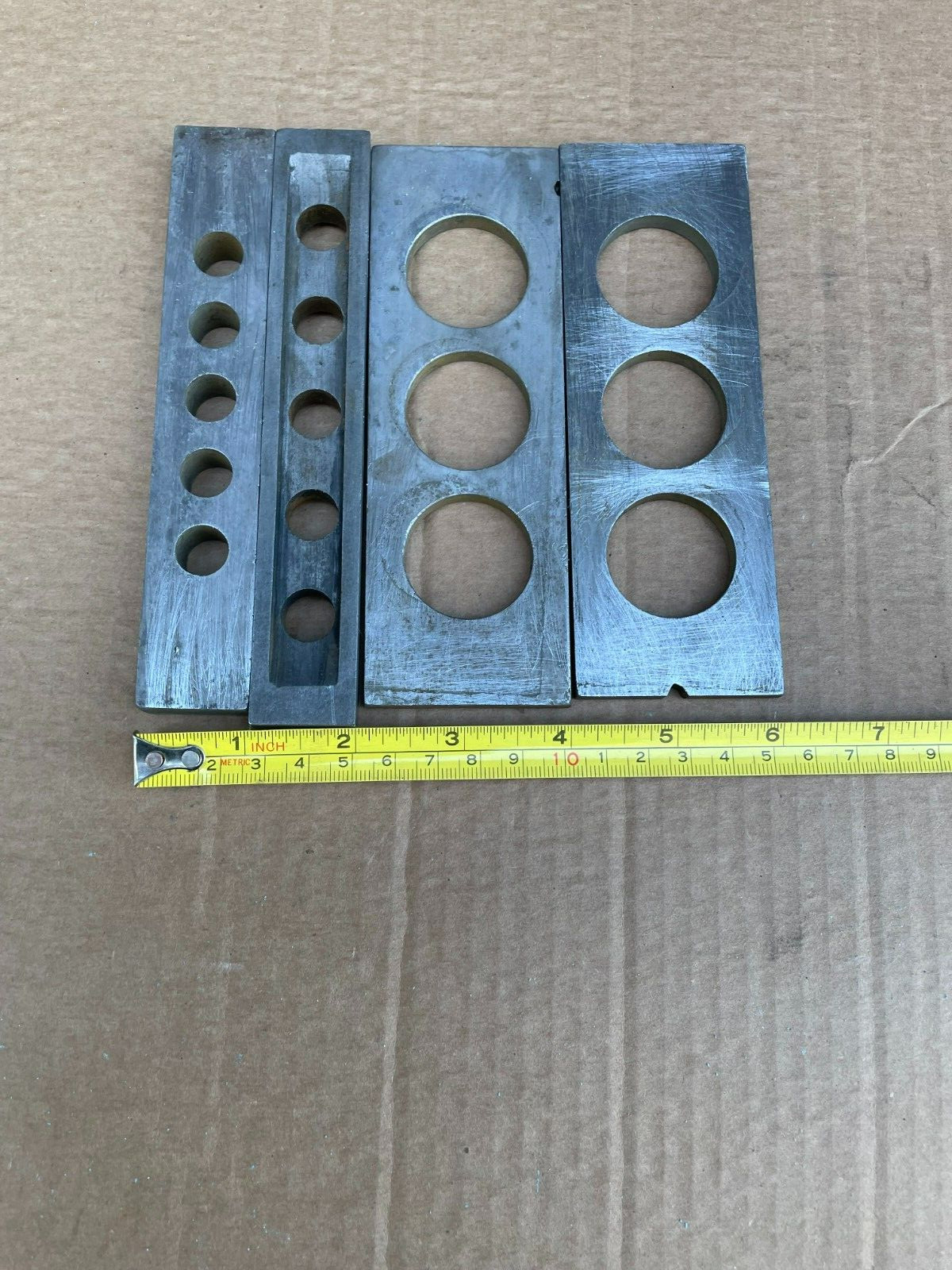 Precision Steel Flat Bar, 2 Bars w/ 6 Holes , & 2 Bars w/ 3 Holes Each(4 PK)