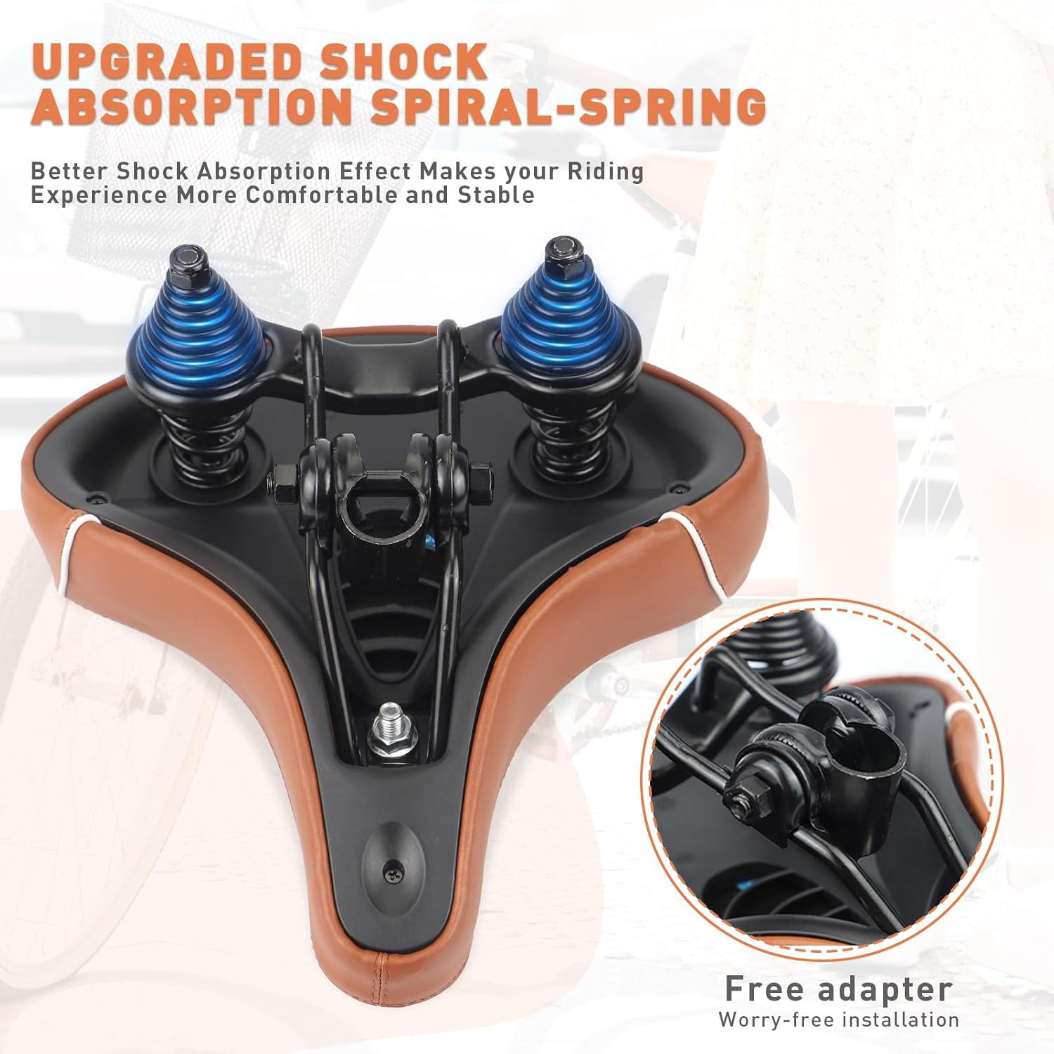Bike Seat Wide Bicycle Seats for Men Women, Comfortable Soft Oversized E Bike Sa
