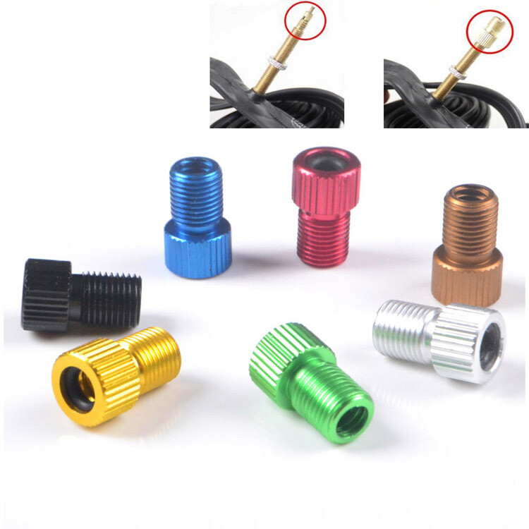 6 Alloy Presta Valve Caps.. + Valve Core Tool + Presta Adapter..Gold…MTB..Bike