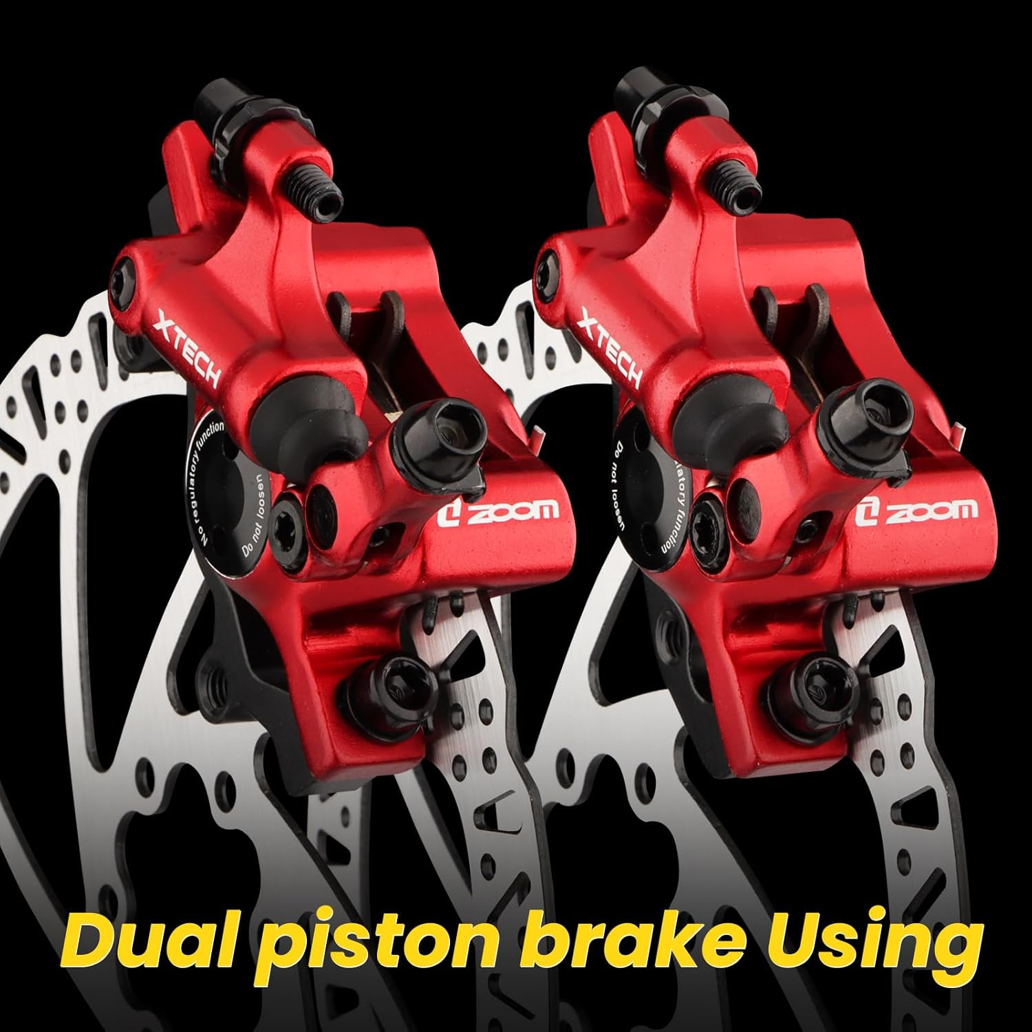 Zoom HB-100 Hydraulic Disc Brake Calipers for MTB Road E-Bike–Compatible Replace