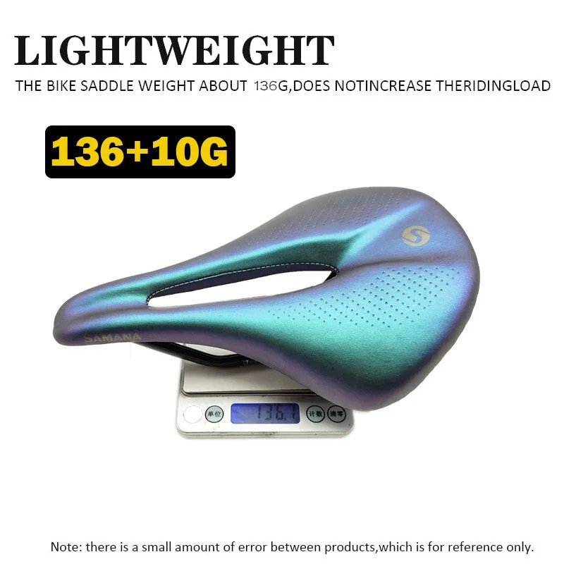 Carbon Fiber Road MTB Cycling Bicycle Saddle Leather Soft Seat Cushion Saddle