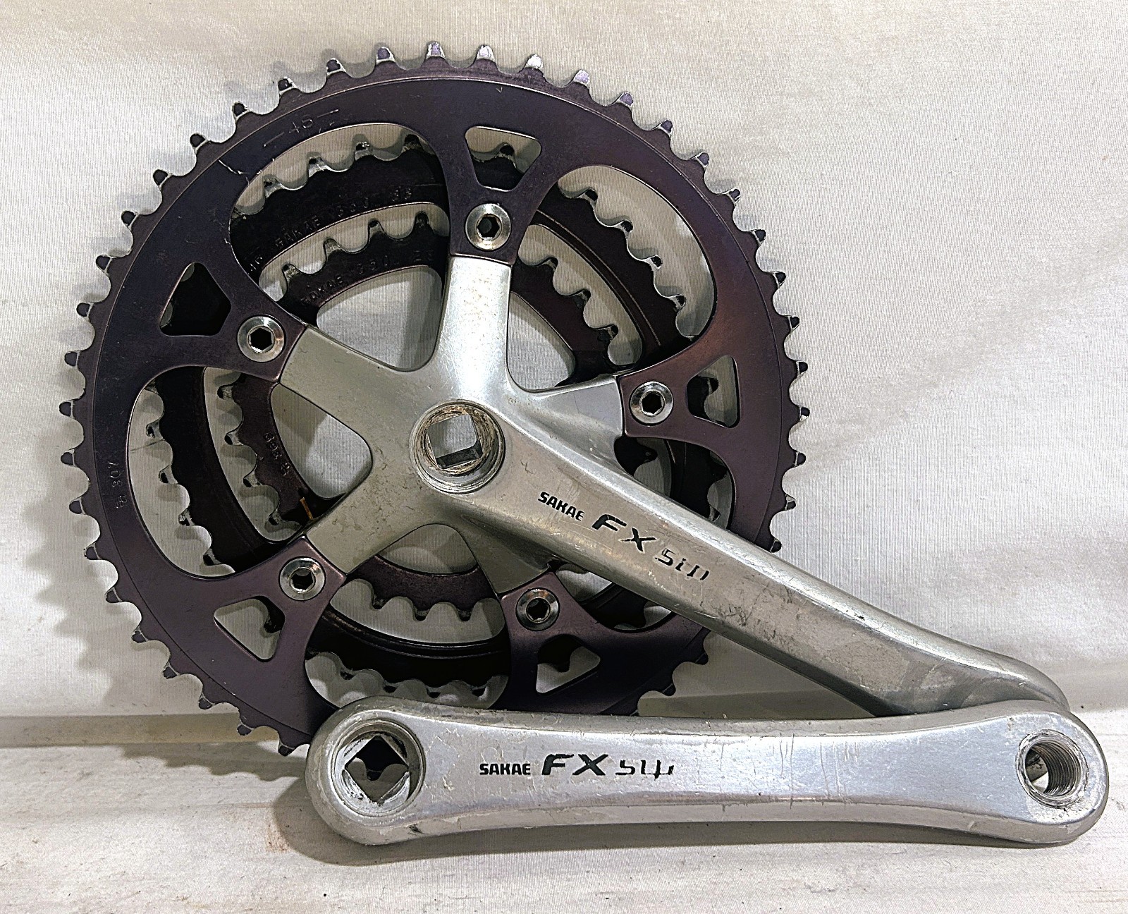 Vintage Sakae FX SLP triple crankset mountain bike mtb ovaltech 170mm road race