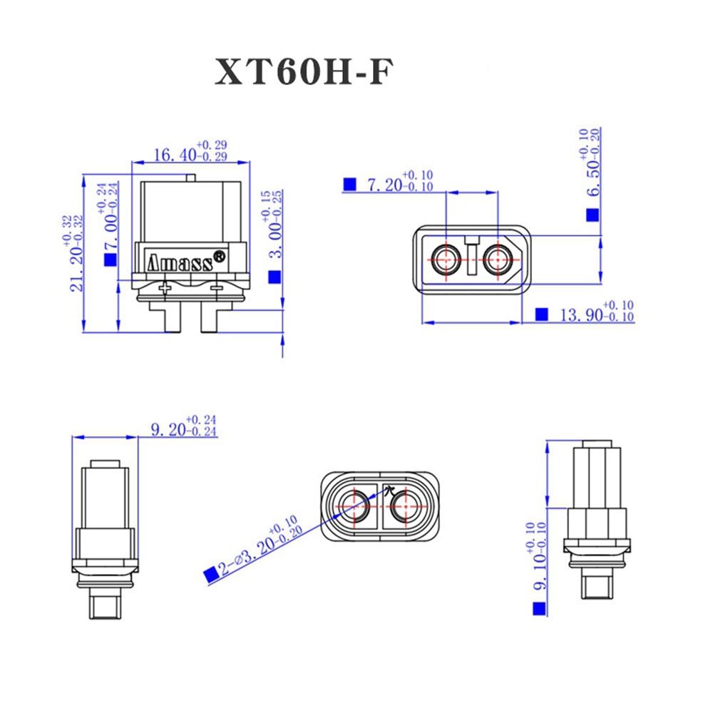XT60 to O Ring Terminal Cable Female to O Ring Connector Cable with 12AWG