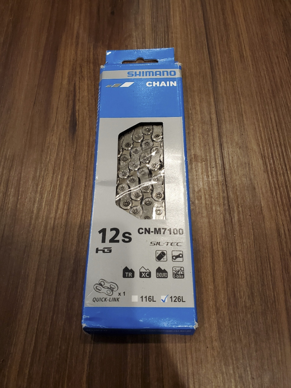 Shimano SLX CN-M7100 12-Speed MTB Bicycle Chain 126L with Pin – Silver