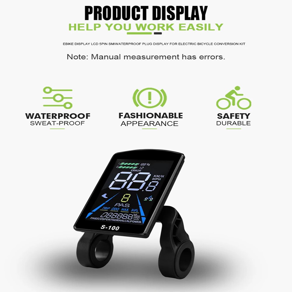 Electric LCD Display 24V-72V UART No. 2 Power Speed Meter Control Panel with NFC