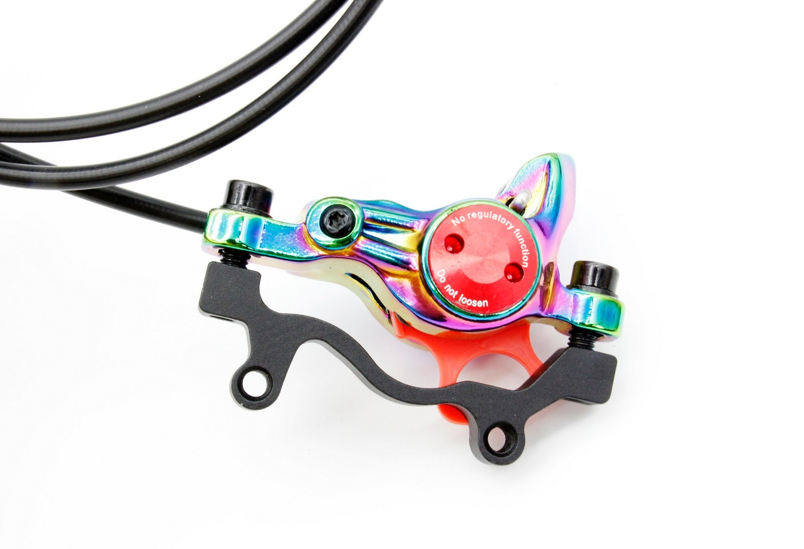 ZOOM HB975 Hydraulic Disc Brake Set MTB Bike Internal Routing Rainbow Oil Slick
