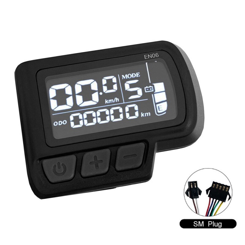 Electric Bicycle 24V/36V/48V EN06 LCD Display with SM/WP Plug for E-Bike 2USA