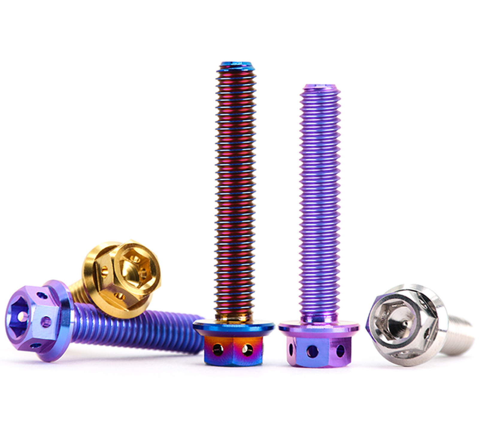 Titanium Drilled Hex Head Flange Bolt M6*10/12/15/20/25/30/35/40/45/50/55-70mm