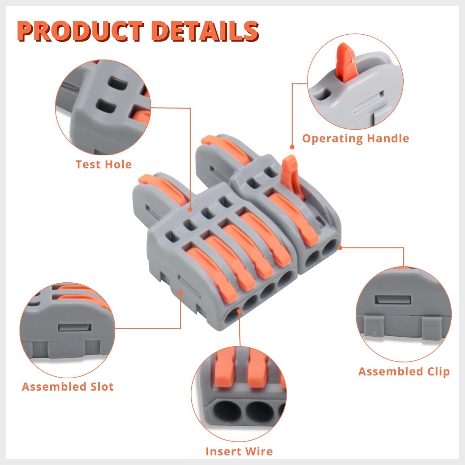 72 Pcs Lever Nut WireConnectors 1 in 1,2,3,4,5 Out Compact Lever Splicing Wir…