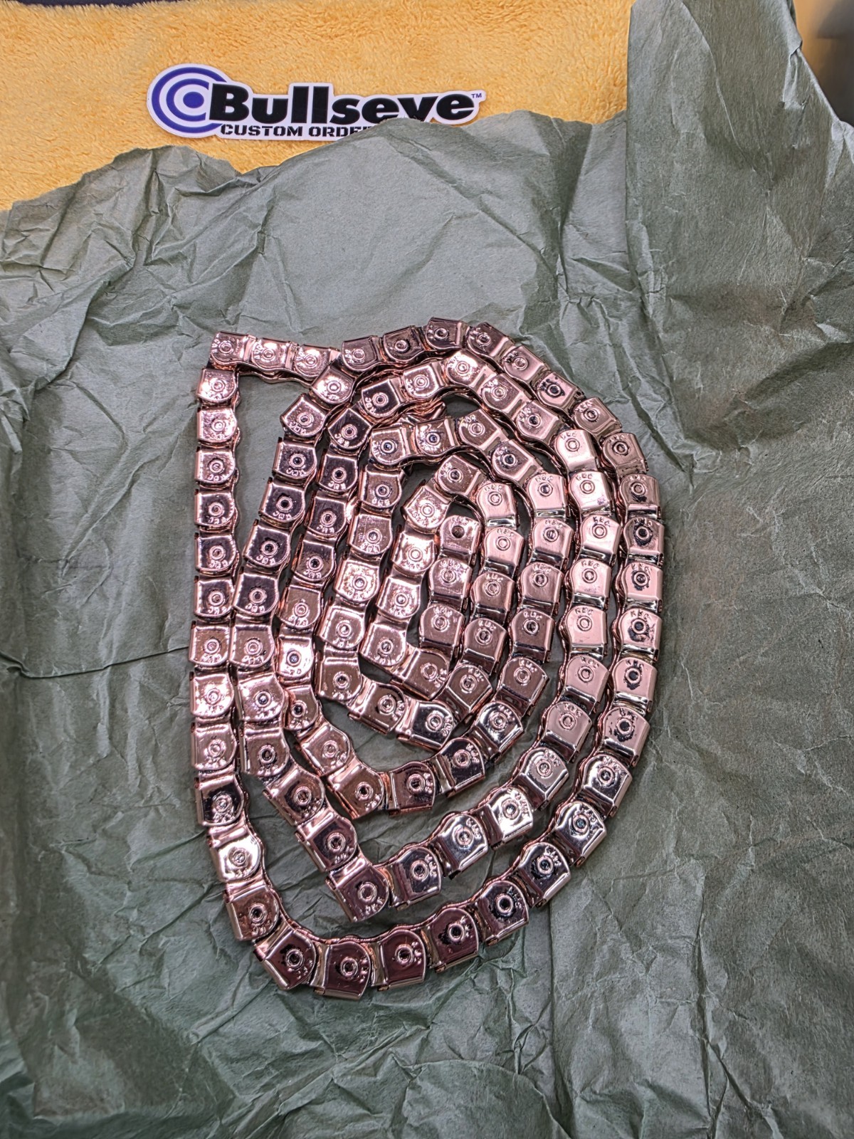 BULLSEYE 🎯 Real Copper Plated BMX Chains W/Extra Links, TOP QUALITY GT HUTCH SE