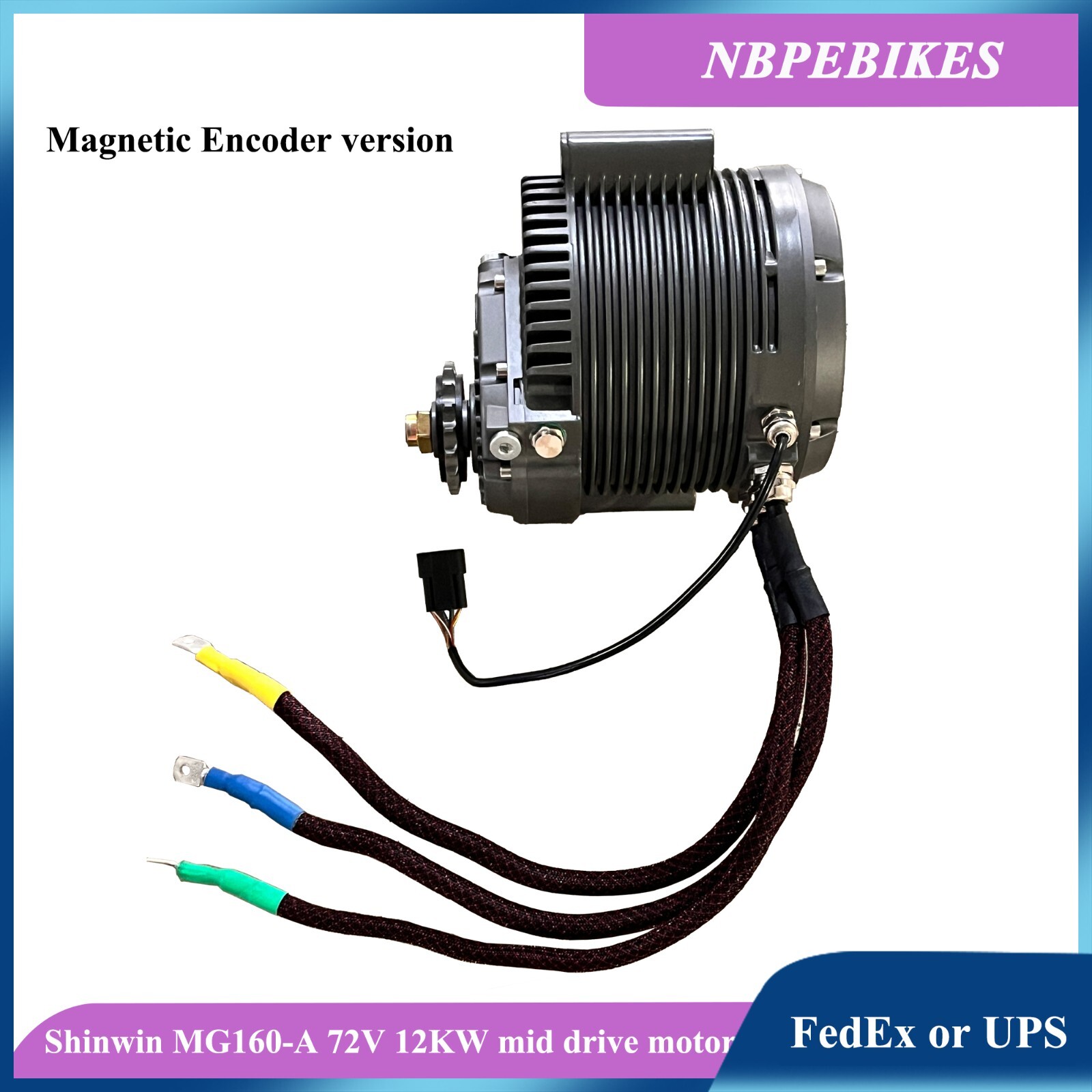 Shinwin MG160-A 72V 12KW 1:2.5 Gear Reduction mid drive motor kit(ND72850)