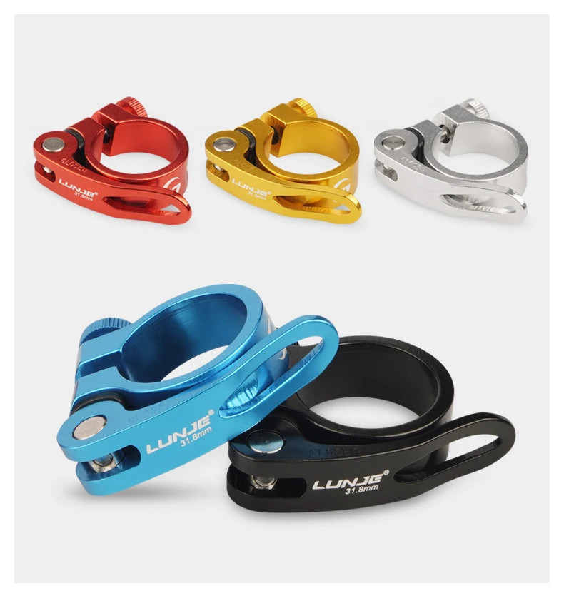 Bike Seatpost Clamp Aluminum Alloy MTB 28.6/31.8/34.9mm Seat Tube Clip