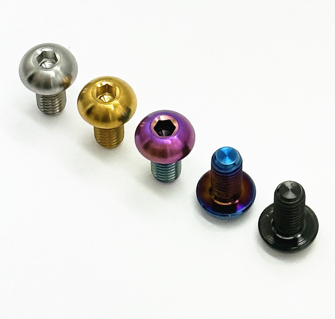 Titanium Ti Bolts M5 M6 M8x15/20/25mm Button Head Allen Screws Motorcycle Refit