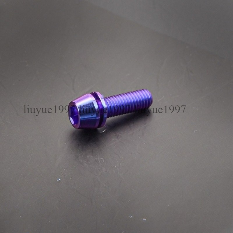 Titanium Bolt M5x16 18 20 25mm Taper Hex Head with Washer Ti Screw for Bike Stem