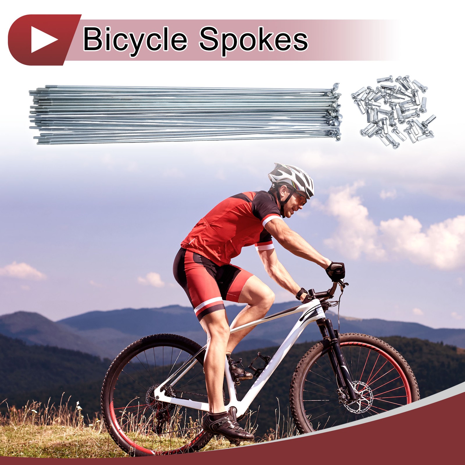 36 set 14G Bicycle Spoke 231 mm 14G Bicycle Steel Spoke No.45 Steel Zinc Plated