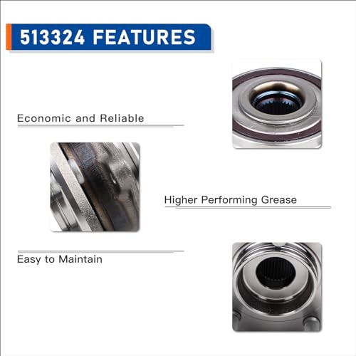 [Set of 2 513324 Front Wheel Hub & Bearing Assembly Compatible with 2011-2023