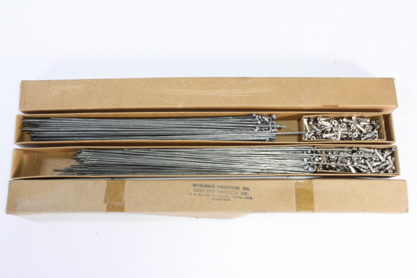 Monogram Industries/Ohio Rod 9 5/8″ 10 3/16″ Bike Spokes and Nipples NOS 1980s