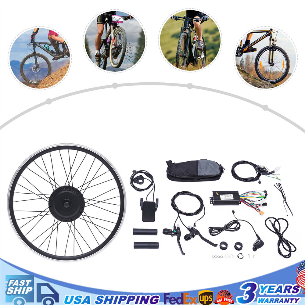24″ 36V 500W Front Wheel E-Bike Conversion Hub Motor Kit Bicycle Motor Kit New
