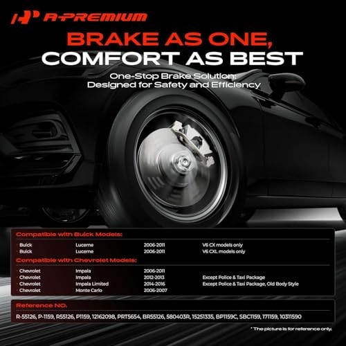 11.93 in (303mm) Front Vented Disc Brake Rotors + Ceramic Pads Kit Compatible