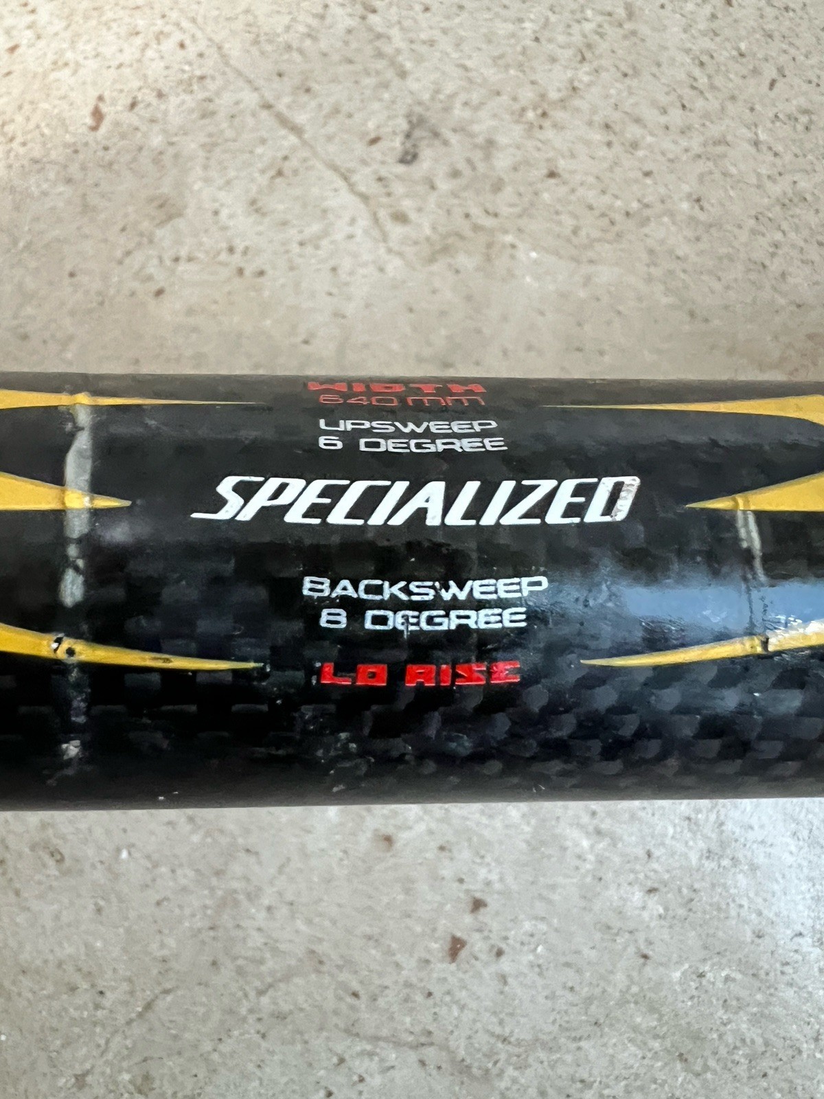 Specialized S-Works Carbon Lo Rise Handlebar 640mm wide 31.8mm clamp MTB