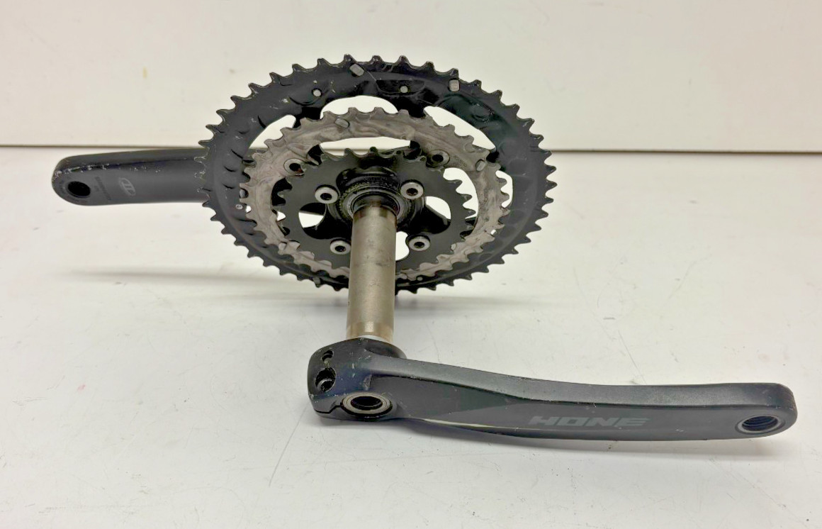 Shimano HONE FC-M600 175mm 48/36/26 Black Hollowtech II Aluminum Triple Crankset