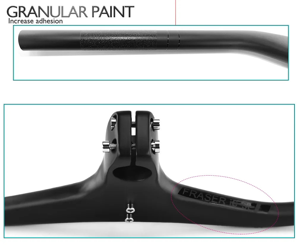 Mountain Bicycle Full Carbon One Shaped Integrated 7°/-17° Angle Clamp 28.6mm