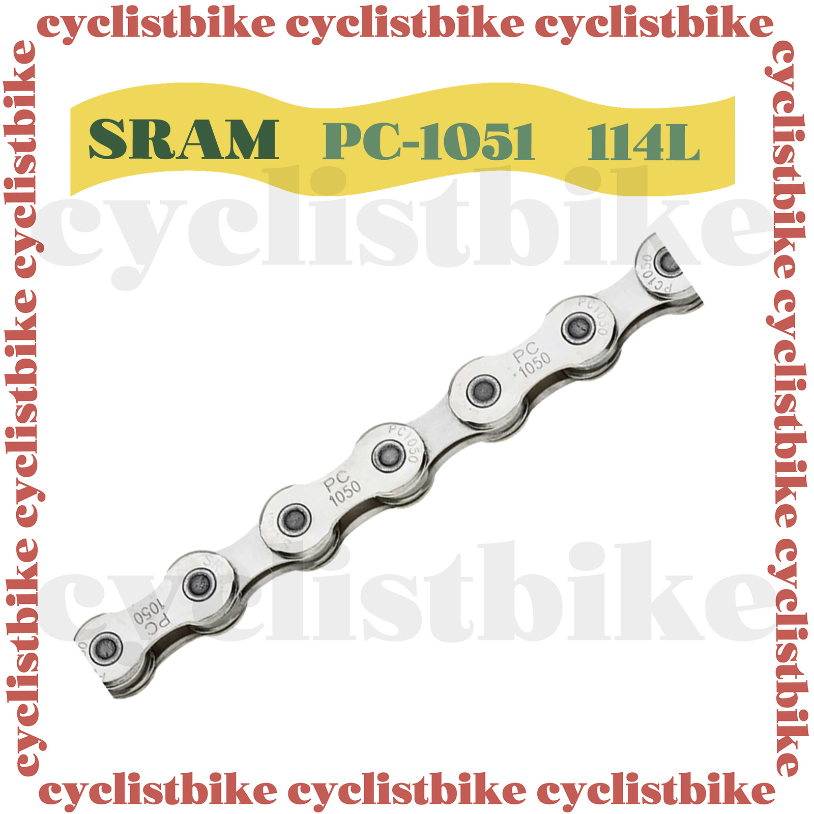 SRAM PC-1051 10 Speed Bicycle Chains w/PowerLock 114L New