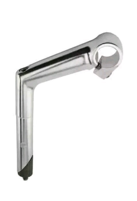 NEW SILVER ALLOY M.B. BICYCLE GOOSENECK STEM 21.1MM