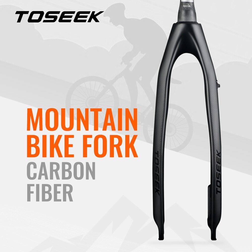 Carbon Fiber MTB Bicycle Rigid Fork 26 / 27.5 / 29 Inch Tapered Tube Front Fork