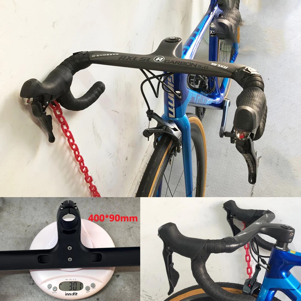 Road Bicycle Integrated Handlebar Stem OD2 31.8/28.6 Carbon Drop Bar 400 420 440