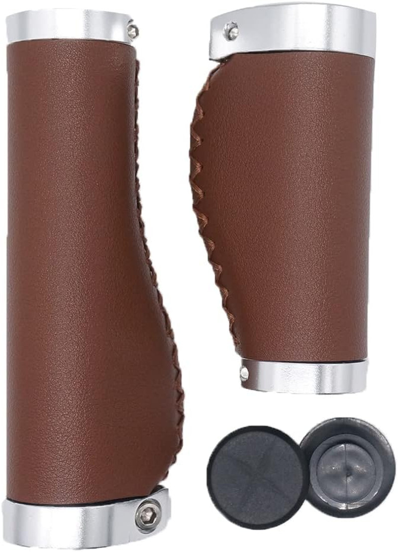 Bike Handle Grips 135/95mm Long/Short Grips Non-Slip PVC Microfiber Leather Ergo
