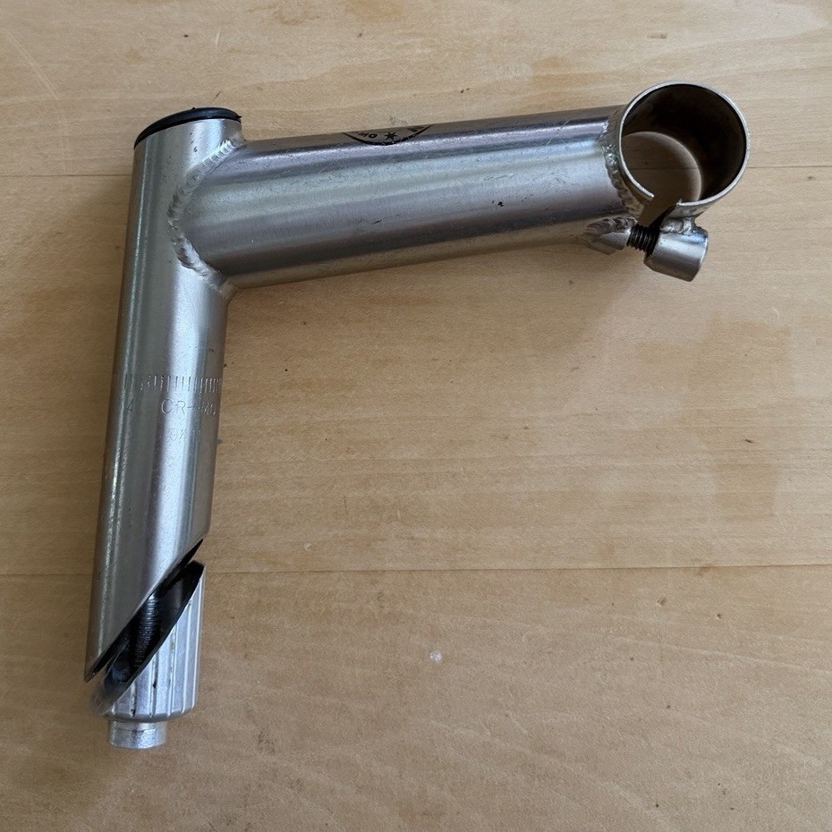 ITM Steel Quill Stem Road Bike 1in Steerer 25.4mm Clamp 100mm Silver