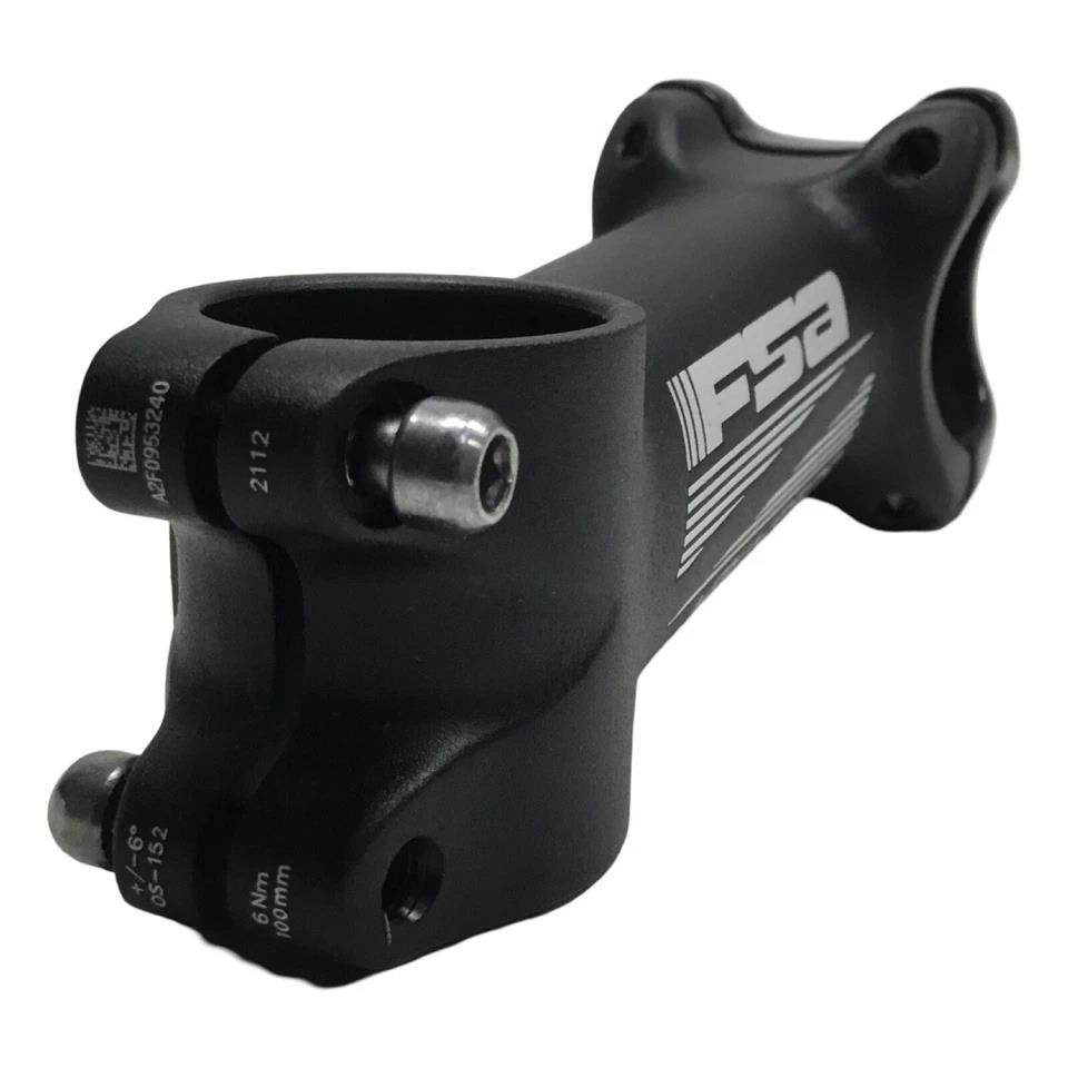 FSA Gossamer Pro Alloy w/ Carbon Faceplate Stem Black 100mm 31.8mm ±6° 1‑1/8″