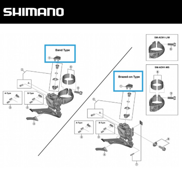 SHIMANO Dura-Ace/Ultegra/105 FD-R9100/R8000/R7000 Front Derailleur Link Cover