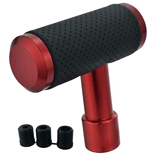 Shifter Knob, Gear Shifting Lever Stick Shift Handle Head Type T Gear Red