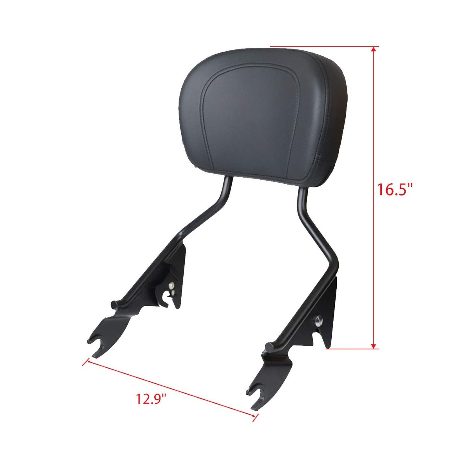 Detachable Upright Passenger Backrest Sissy Bar w/Back Rest Pad Compatible Wi…